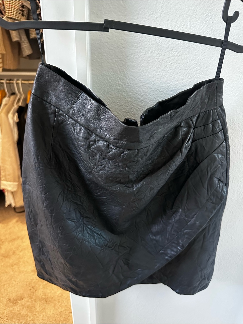Zadig & Voltaire Black Faux Leather Mini Skirt